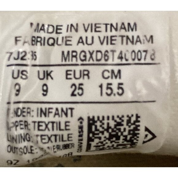 Converse All Star toddler  Size 9 Black Canvas sneaker Shoes - Picture 8 of 8